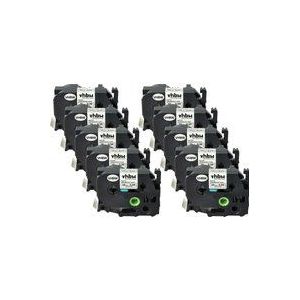 Vhbw - 10x Schriftband-Kassette Ersatz für Brother TZE-251, TZ-251 für Etiketten-Drucker 24mm Schwarz auf Weiß