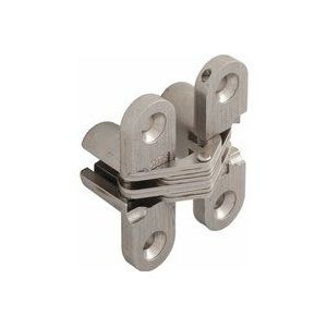 Einlass-Scharnier, 43x10 mm, öw 180°, Zamak vernickelt - Soss