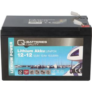 Quality Batteries - Q-Batteries Lithium Akku 12-12 12,8V 12Ah 153,6Wh LiFePO4