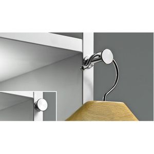 Kleiderbügelhalter ausziehbar, Messing vernickelt - Hettich