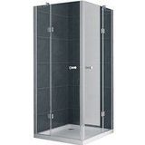 Jet-line - Glasdusche neapel Klarglas 80 x 80 x 195 cm Radius 47,9 cm