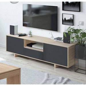 TV-Möbel 3 Türen + 1 Aufbewahrungsnische Zaira - L150 cm