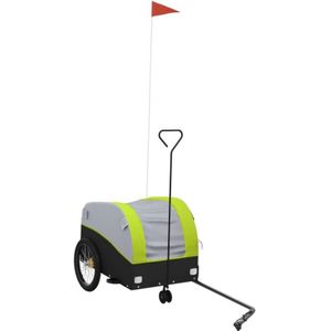 Fahrradanhänger Schwarz und Grün 30 kg Eisen Vidaxl
