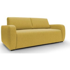 Divani.store - Duna Schlafsofa mit 20 cm Matratze aus wasserfestem Stoff T03 195 cm (mat. 140x197) gelb