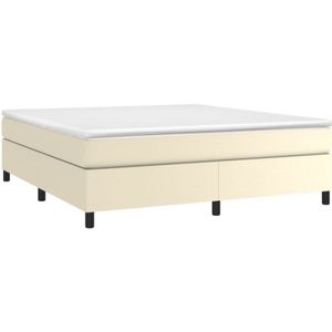 Bettgestell Creme 180x200 cm Kunstleder Vidaxl