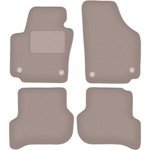 Beige Veloursmatten für: Seat Altea Minivan (08.2008-2015)