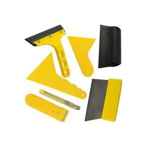 7 Stück – Fensterzubehör Vinyl-Fensterabzieher Cutter Schaberklinge Automobil-Sonnenschutz – Kunststoff - Csparkv