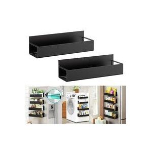 2 Stück magnetisches Lagerregal, seitliches Organizer-Rack für den Kühlschrank, magnetisches Saug-Kühlschrankregal