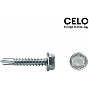 Index - Schachtel mit 500 Einheiten verzinkter Sechskantbohrer Ø4,2 x 16 mm