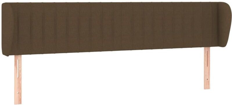 Kopfteil mit Ohren Dunkelbraun 203x23x78/88 cm Stoff Vidaxl