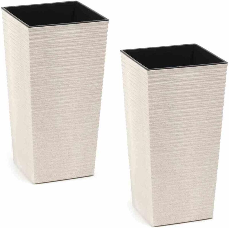 Pflanzgefäß Nizza 2er-Set 30 cm weiß
