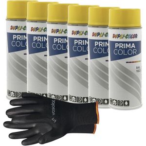 vasalat Dupli-Color Lackspray verkehrsgelb glänzend RAL 1023 - Sprühlack für Metall, Kunststoff und Holz - wetterfeste Sprühfarbe für den Innen- und