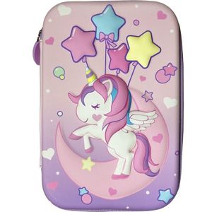 Cartoon Unicorn Pencil Case, Pink Large Capacity Pencil Case for Girls, Cosmetic Bag, Stationery Storage Box, Pencil Case in (l)