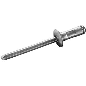 Goebel - 500 x Mehrbereichsblindnieten Aluminium / Stahl (ø x l) 4,8 x 17,0 mm - Flachkopf Nieten - Flachkopf Blindnieten - Mehrbereich Blindnieten