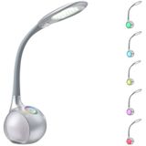 Flex led Schreibtischlampe tarron silber, dimmbar, Sockel mit Farbwechsel