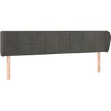 Kopfteil mit Ohren Dunkelgrau 183x23x78/88 cm Samt vidaXL