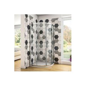 80x80x185cm Viertelkreis Duschkabine Duschabtrennung Duschtür Duschwand 5mm ESG Glas Ohne Duschtasse