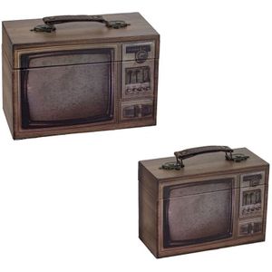 Signes Grimalt Kasten- und Juwelierdekoration tv Box 2 u Boxen und Juweliere Brown 12x24x17cm 24184