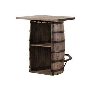 Massivmoebel24 - Bartisch Mango 90x75x103 braun lackiert heavy industry 258
