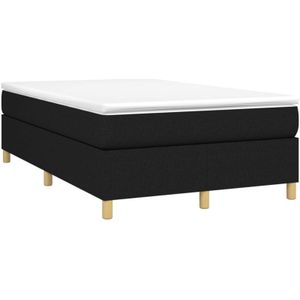 Vidaxl - Boxspringbett mit Matratze Schwarz 120x200 cm Stoff