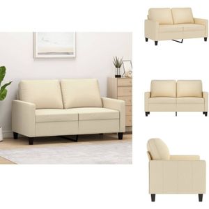 Vidaxl - 2-Sitzer-Sofa Creme 120 cm Stoff - Couch - 2-Sitzer Sofa - Wohnzimmersofa - Creme Sofa - Polstercouch