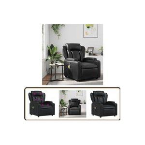 Vidaxl - Massagesessel Schwarz Kunstleder - Massage Stuhl - Relaxstuhl - TV-Sessel - Ecksofa - Wohnzimmersofa