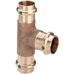 Sanpress T-Stück 281380 22 x 18 x 22 mm, mit SC-Contur, Rotguss oder Siliziumbronze - Viega