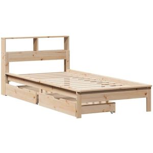 Vidaxl - Massivholzbett mit Regal ohne Matratze 90x190 cm Kiefer