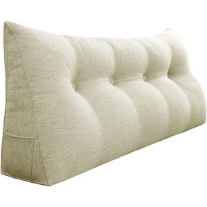 Großes Bettruhe Keilkissen, Lang Lesekissen, Dekoratives Kopfteilkissen, Dreieckiges Rückenkissen, Loungekissen für Tagesbett oder Couch,