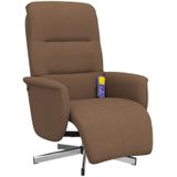 Massagesessel mit Fußteil Braun Stoff Vidaxl