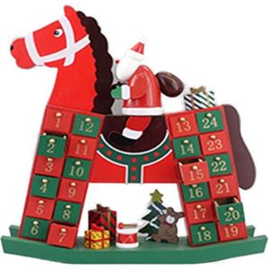 Trade Shop - adventskalender pferdeschaukel weihnachten holzschubladen weihnachtsdekorationen -