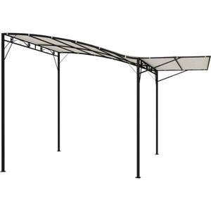 Outsunny - Pergola Pavillon 3x2,5m Stahl Wasserabweisend Sonnenschutz mit verstellbares Dach Wandmontage Gartenpavillon freistehend