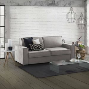 Schlafsofa Giuliana, 2-Sitzer-Sofa, 100% Made in Italy, Wohnzimmersofa mit drehbarer Öffnung, aus gepolstertem Stoff, mit Standard-Armlehnen, Cm