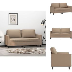 Vidaxl - 2-Sitzer-Sofa Cappuccino-Braun 140 cm Kunstleder - Couch - 2-Sitzer Sofa - Ledercouch - Wohnzimmersofa - Design Sofa