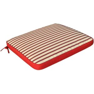 Defibrico - Quadratkissen in abnehmbarem Polyester 50 x 45 cm pro Stuhl - Red - Red