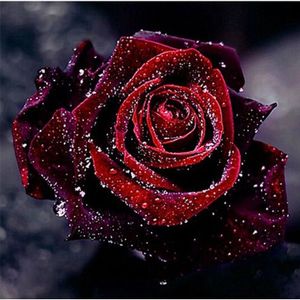 Other 5D-Diamant-Malerei-Set zum Selbermachen für Wanddekoration, rosa Blume, Vollbohrer, Kristall-Strass-Malerei, Diamant-Stickerei für die