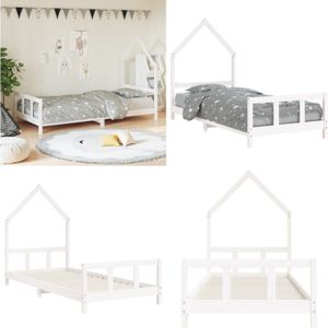 Vidaxl - Kinderbett Weiß 90x200 cm Massivholz Kiefer - Kinderbett - Holzkinderbett - Kiefernholzbett - Jugendzimmer - Kinderzimmereinrichtung - Home