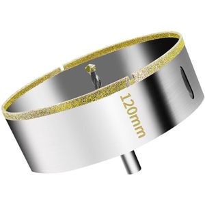 Toolive - Diamant-Lochsäge 120 mm mit Zentrierführungsbohrer, Fliesenlochsäge mit Diamantbeschichtung, Diamant-Kernbohrer für Glas, Fliesen, Keramik,