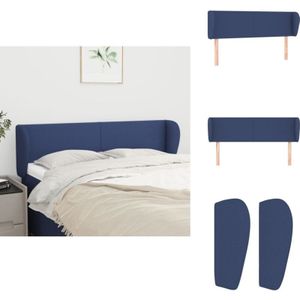 Kopfteil mit Ohren Blau 147x23x78/88 cm Stoff - Bettkopfteil - Kopfteil - Bettsofa - Schlafzimmereinrichtung - Blau