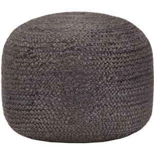 Handgefertigter Sitzpuff Dunkelgrau 45 x 30 cm Jute Vidaxl