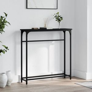Vidaxl - Konsolentisch,Beistelltisch Schwarz 75x19,5x75 cm Holzwerkstoff