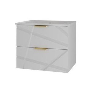 Waschtisch 60cm Aurora mit 2 Schubladen, Weiß