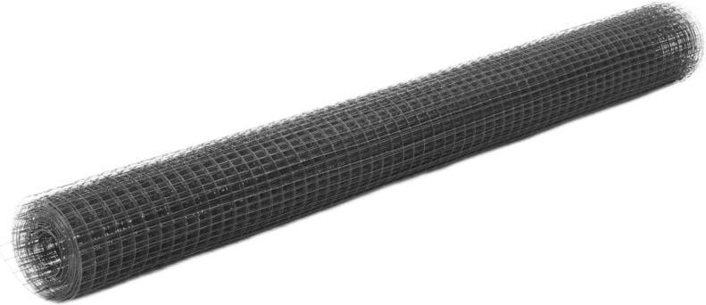 Drahtzaun Stahl mit PVC-Beschichtung 25x1,5 m Grau Vidaxl
