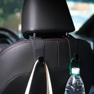 Sjqka - Autohaken, 2er-Pack Lederhaken zur Autoaufbewahrung, universelle Haken für die Kopfstütze des Auto-Rücksitzes zum Aufhängen von Taschen,