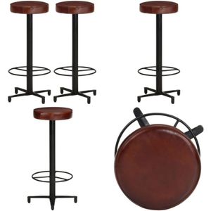 Vidaxl - Barhocker 2 Stk. 76 cm Echtleder - Echtleder Barhocker - Barstühle - Küchenhocker - Thekenhocker - Wohnzimmer Dekoration - Home & Living