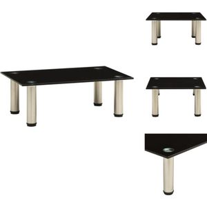 Vidaxl - TV-Möbel - Living TV-Tisch 40x35x17 cm Schwarz Hartglas - Schwarz
