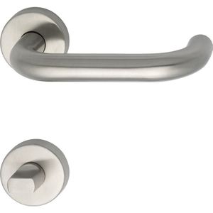 Drückergarnitur harmonie - auf Rosette wc, 38 - 45, Edelstahl matt - Marchesi