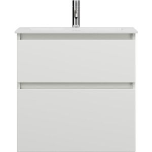 Burgbad - Lin20 Mineralguss-Waschtisch Farbe Weiß Matt inklusive