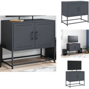 Vidaxl - TV-Schrank Anthrazit 68,5x39x60,5 cm Stahl - Industrieller TV-Schrank - TV-Stand Stahl - Fernsehtisch Anthrazit - Regal Metall