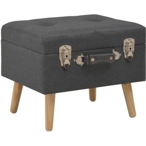 Vidaxl - Hocker mit Stauraum 40 cm Dunkelgrau Stoff